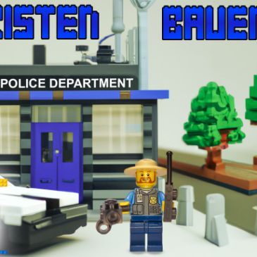 Polizisten bauen